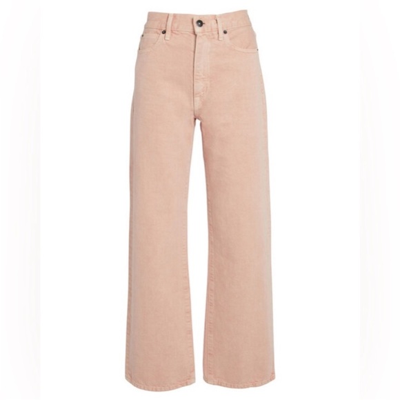 SLVRLAKE Grace Ankle Wide Leg Jeans in Blush - Picture 4 of 15